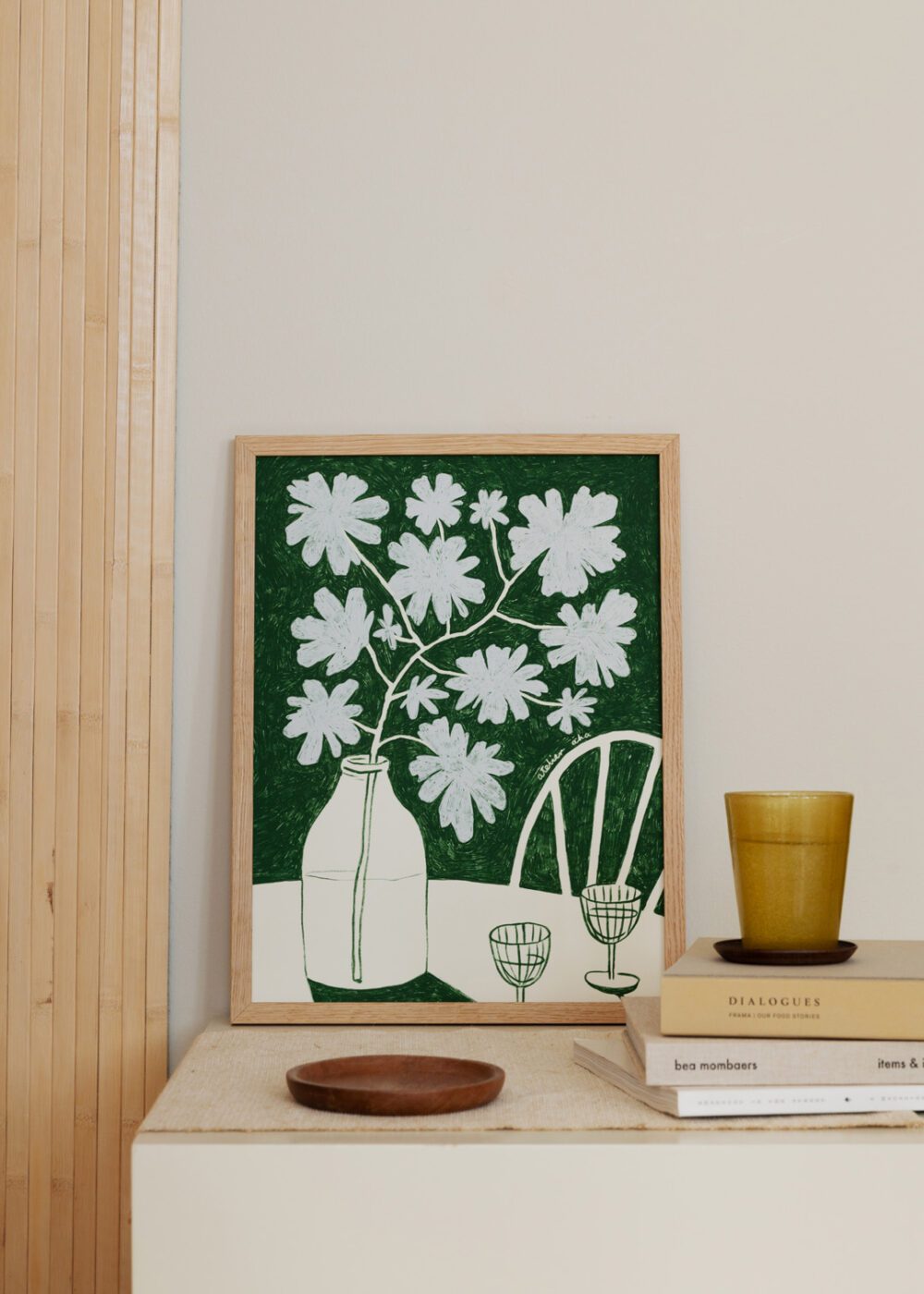 Πόστερ Blue Flowers & Red Wine (30x40) cm THE POSTER CLUB