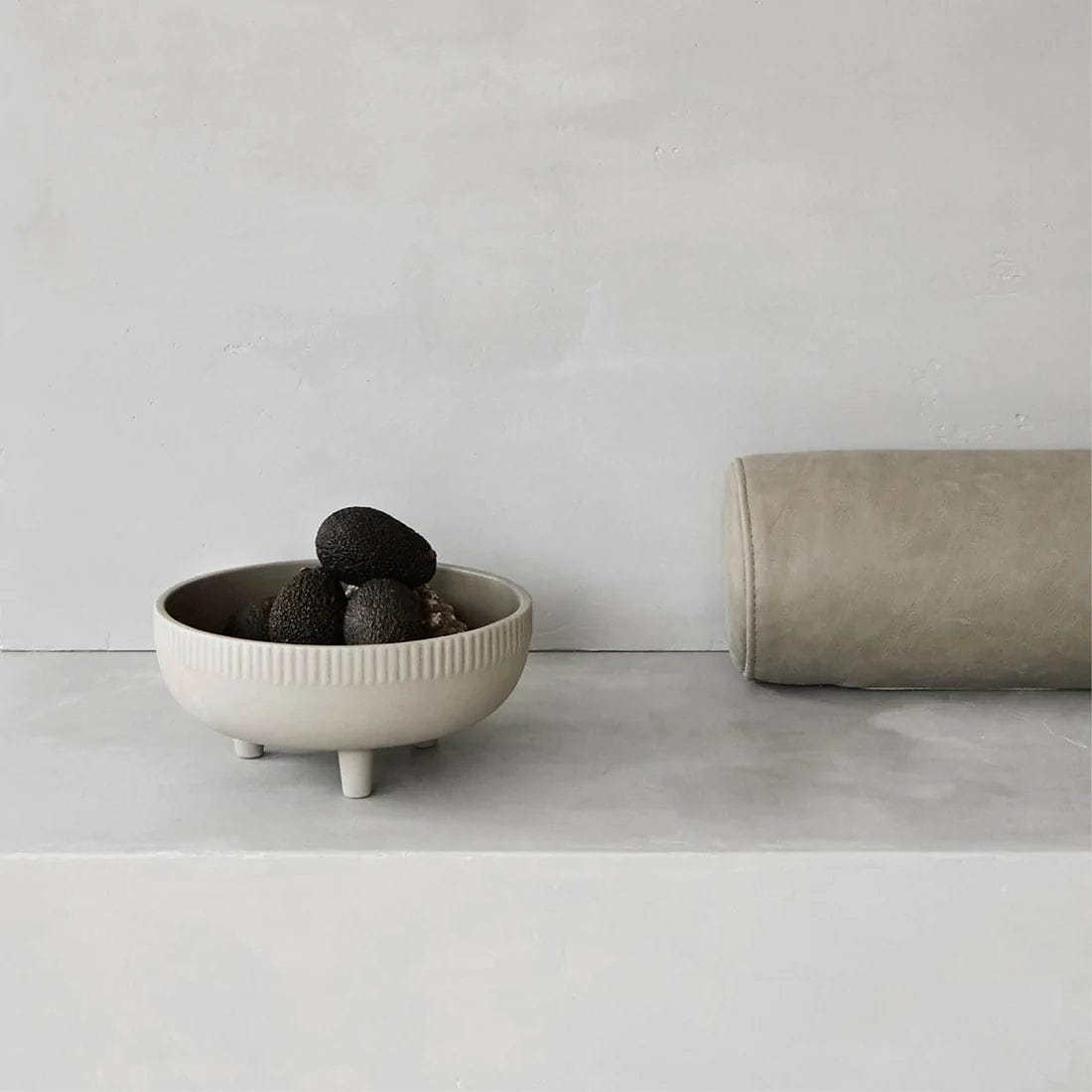 KRISTINA DAM studio Διακοσμητικό Μπολ Διακοσμητικό Mπολ, Medium, Ø24XH11CM, Γκρεζ, Τερακότα, KRISTINA DAM studio