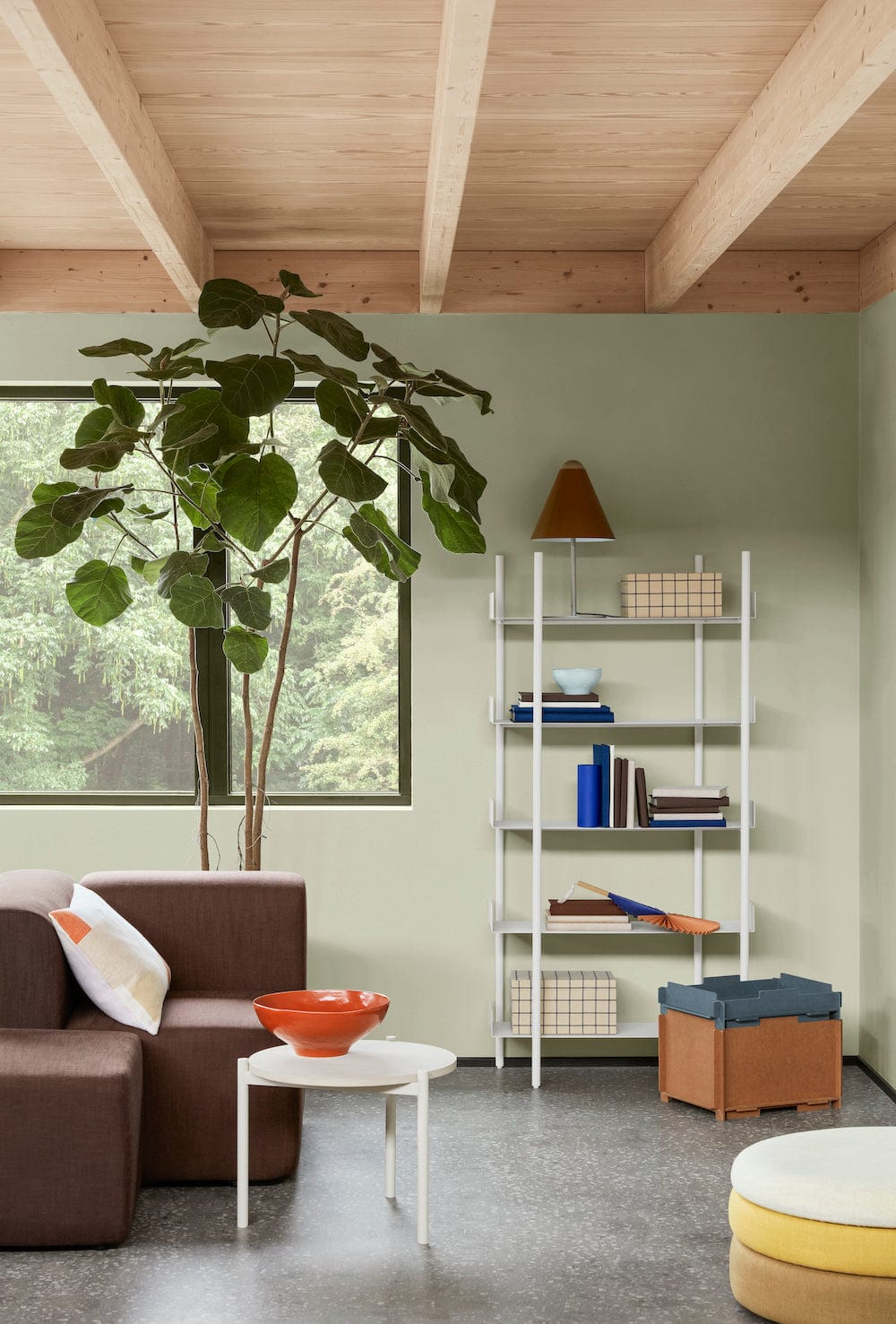 Broste Copenhagen Κάλλυμα Μαξιλαριού KARLA' Κάλυμμα μαξιλαριού Βαμβακερό PUMPKIN Πορτοκαλί/ Ζεστό Μπεζ W60XL60CM Broste Copenhagen