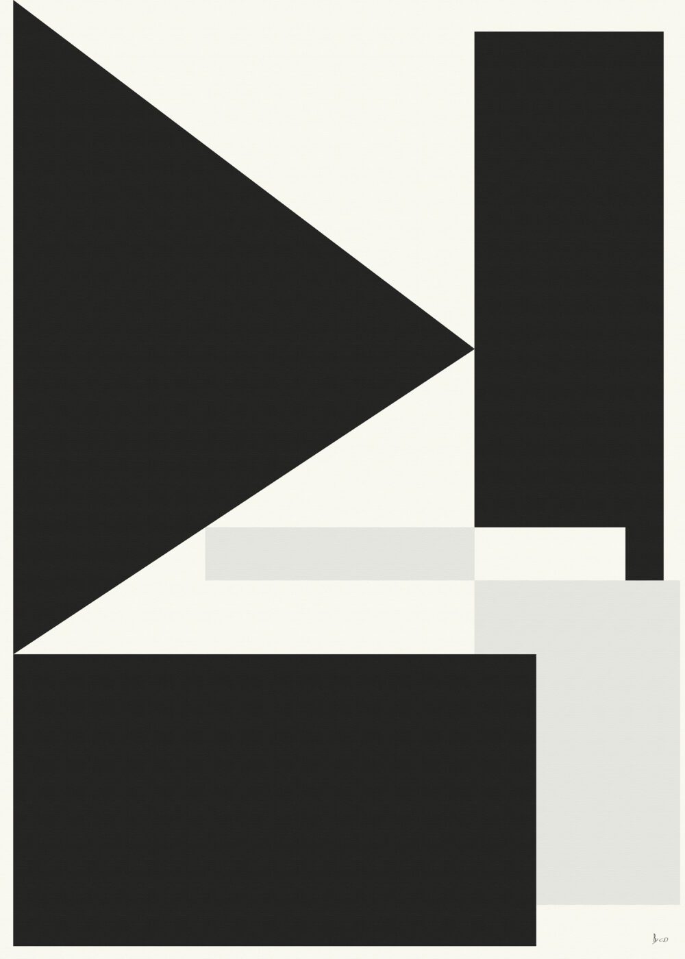 THE POSTER CLUB Poster Πόστερ, Composition 02, Bycdesign Studio, (50x70) cm, Μαύρο/Άσπρο, Sustainable Paper, THE POSTER CLUB