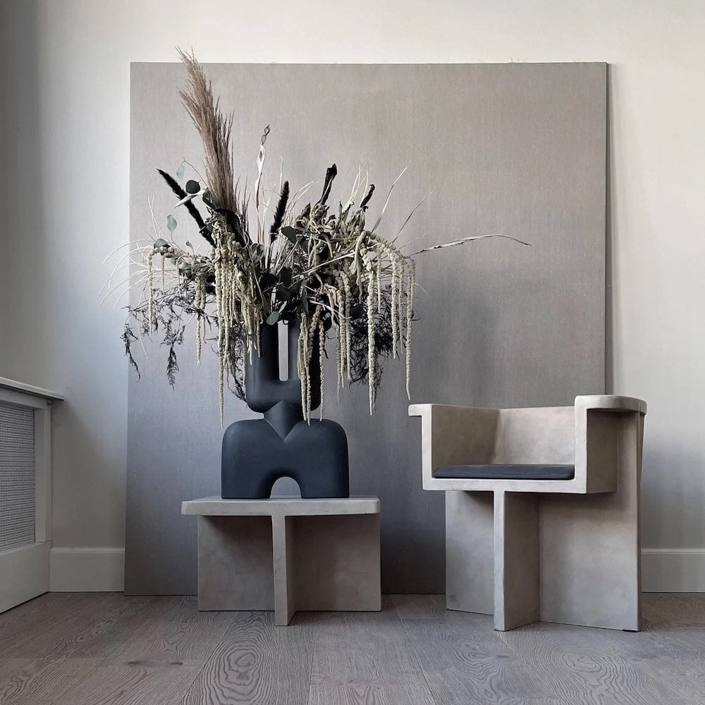 101 COPENHAGEN Coffee Table Τραπέζάκι Σαλονιού Brutus Λευκό Σκυρόδεμα Από Ίνες H36xW60xL60 cm 101 COPENHAGEN