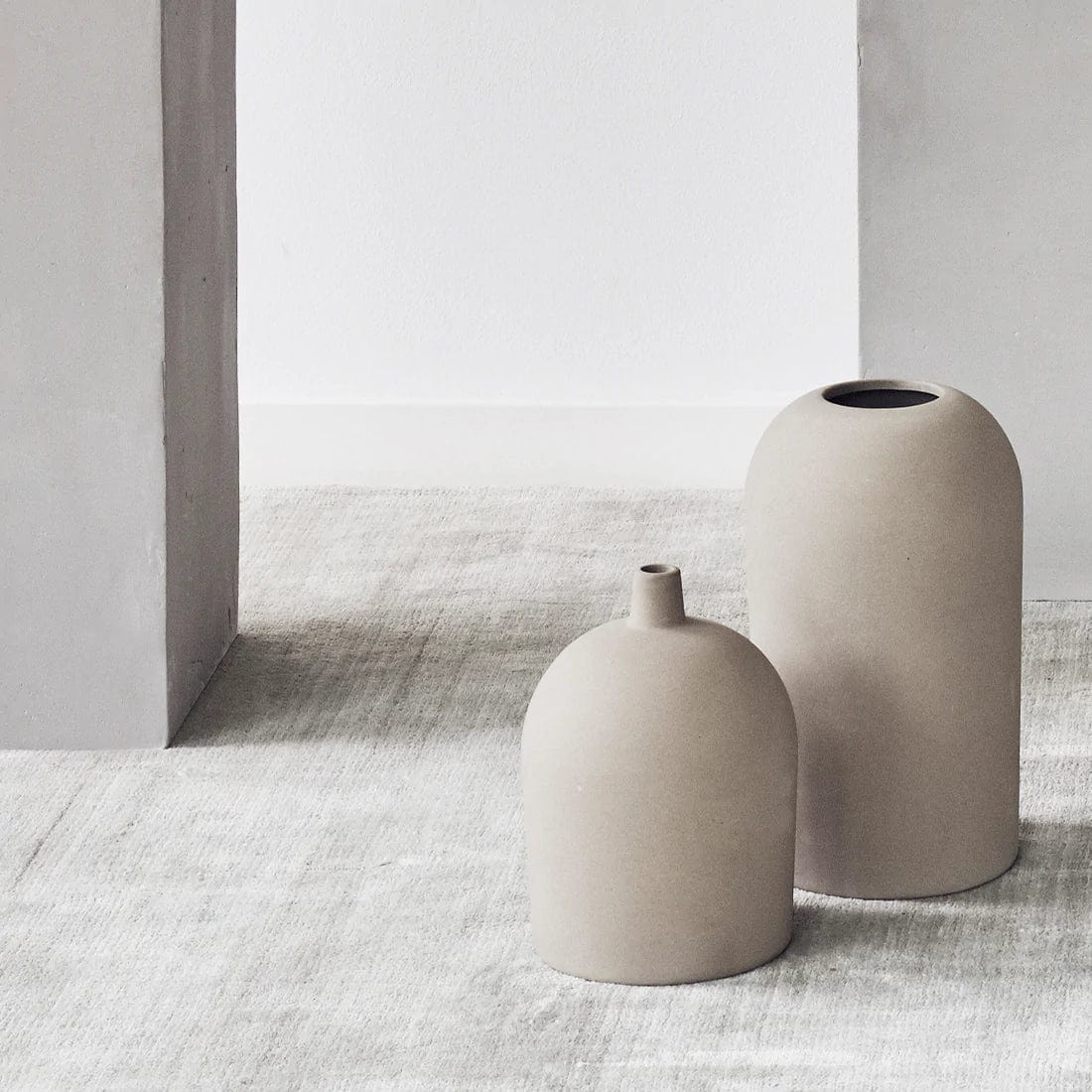 KRISTINA DAM studio Βάζο Βάζο, Dome, Small, Ø14XH20CM, Γκρεζ, Τερακότα, KRISTINA DAM studio