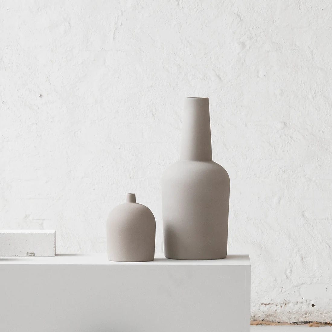 KRISTINA DAM studio Βάζο Βάζο, Dome, Small, Ø14XH20CM, Γκρεζ, Τερακότα, KRISTINA DAM studio