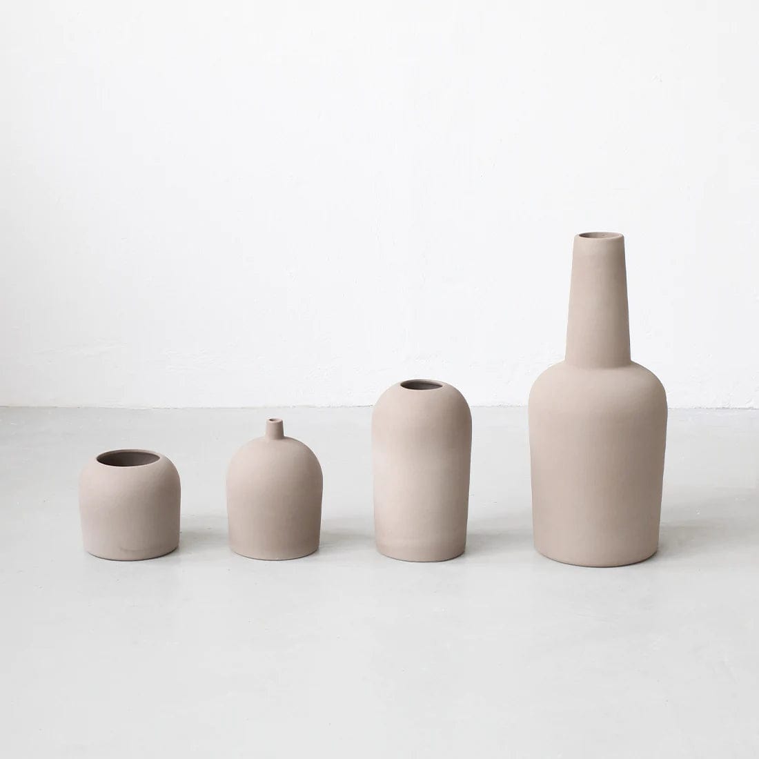 KRISTINA DAM studio Βάζο Βάζο, Dome, Small, Ø14XH20CM, Γκρεζ, Τερακότα, KRISTINA DAM studio