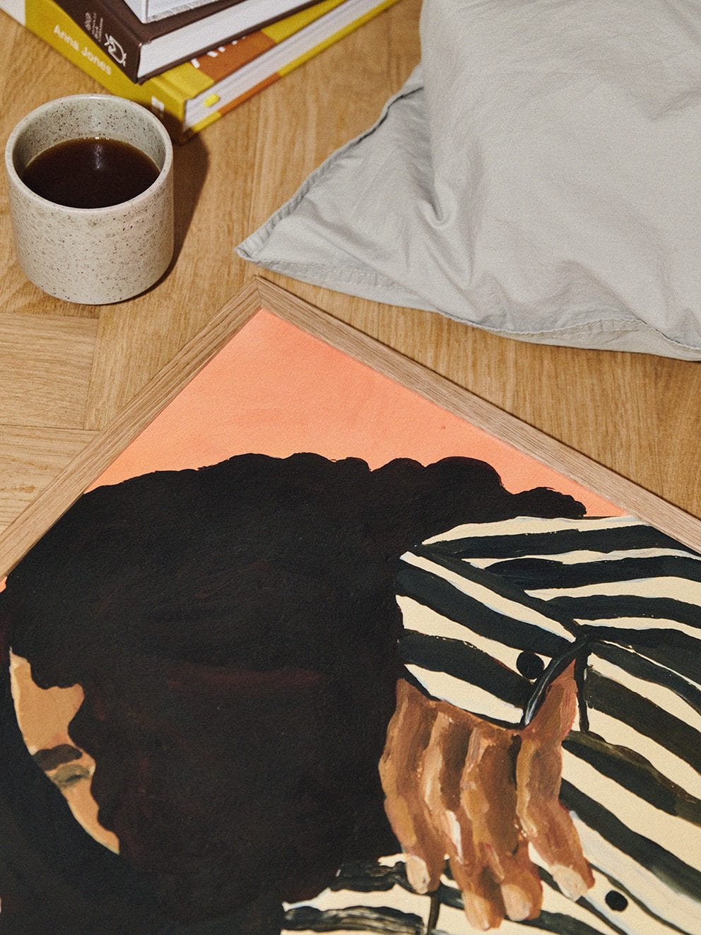 THE POSTER CLUB Poster Hanna Peterson Πόστερ Serene Stripes 50x70cm Κοραλί/Μαύρο Sustainable Paper THE POSTER CLUB