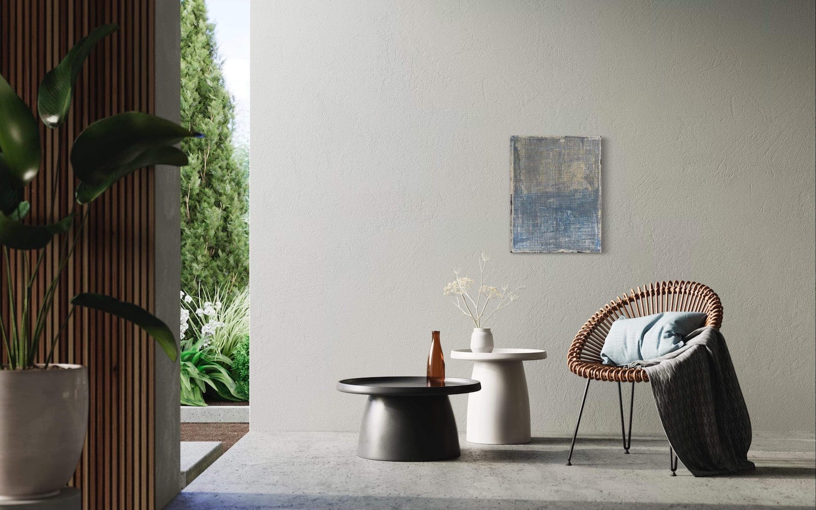 HINTSDECO Πίνακας Ζωγραφικής Πίνακας ζωγραφικής σε Ξύλο Acrylic with Oil Pastel, OMICHLI (50x40) Hintsdeco