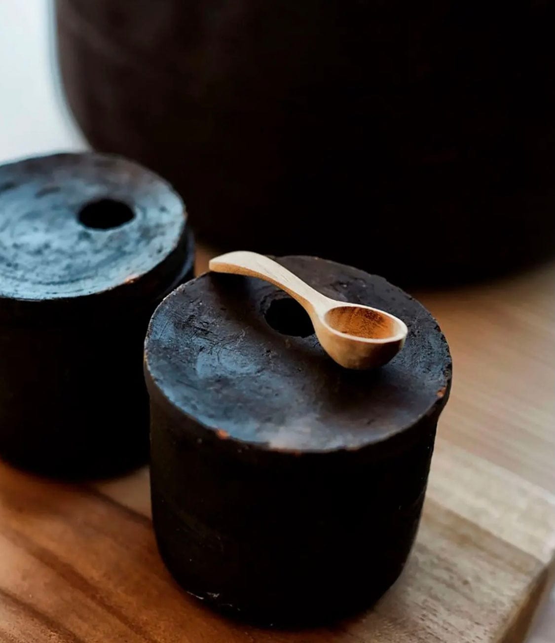 MUUBS Είδη Κουζίνας Set Hazel Σετ Αλάτι Πιπέρι S/2 Κεραμικό Καφέ Ρουστίκ Η7 Ø75 cm MUUBS