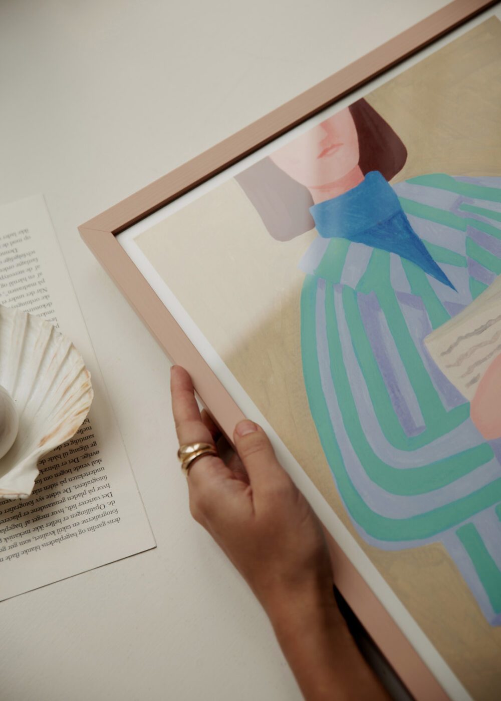 THE POSTER CLUB Poster Πόστερ Love Letters Iga Kosicka (30x40) cm Μοβ/Γαλαζοπράσινο Sustainable Paper THE POSTER CLUB