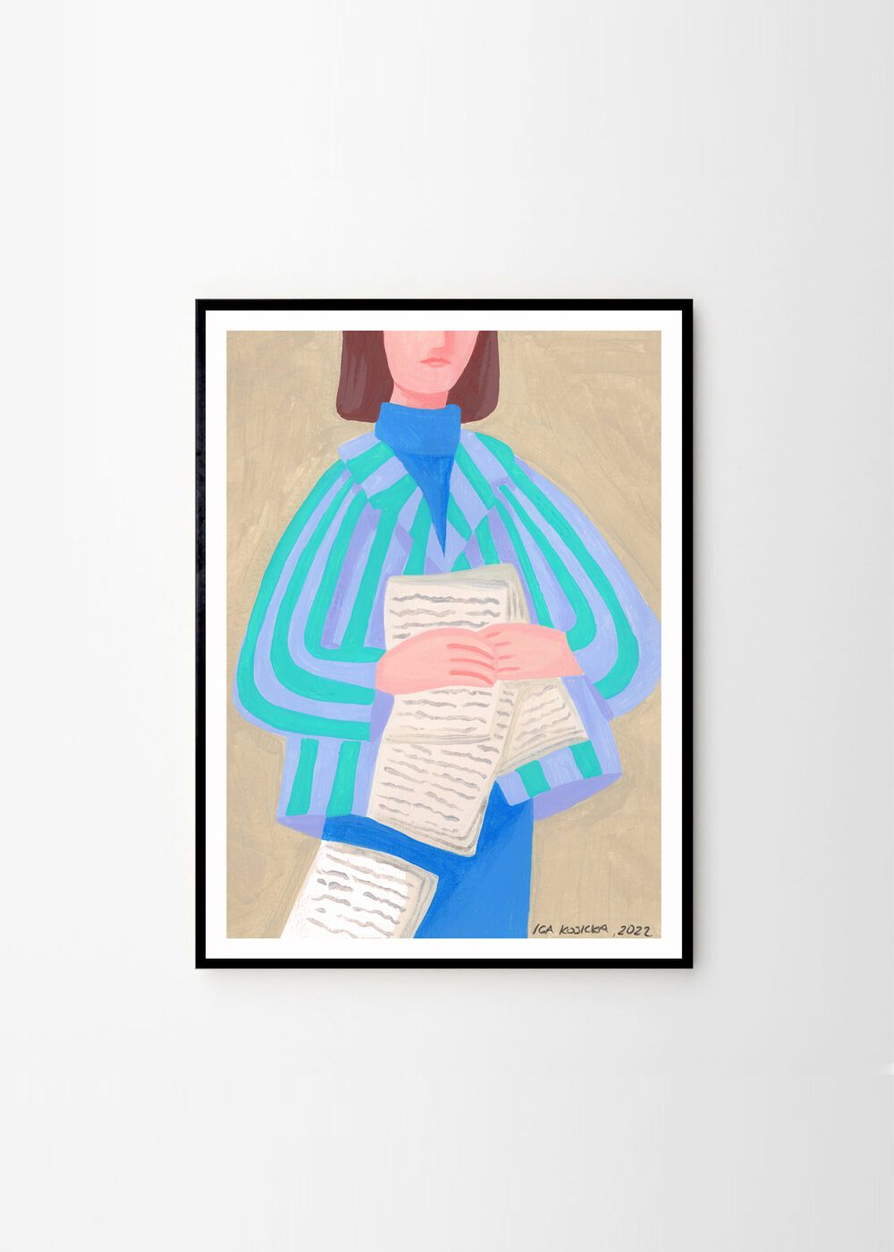 THE POSTER CLUB Poster Πόστερ Love Letters Iga Kosicka (30x40) cm Μοβ/Γαλαζοπράσινο Sustainable Paper THE POSTER CLUB