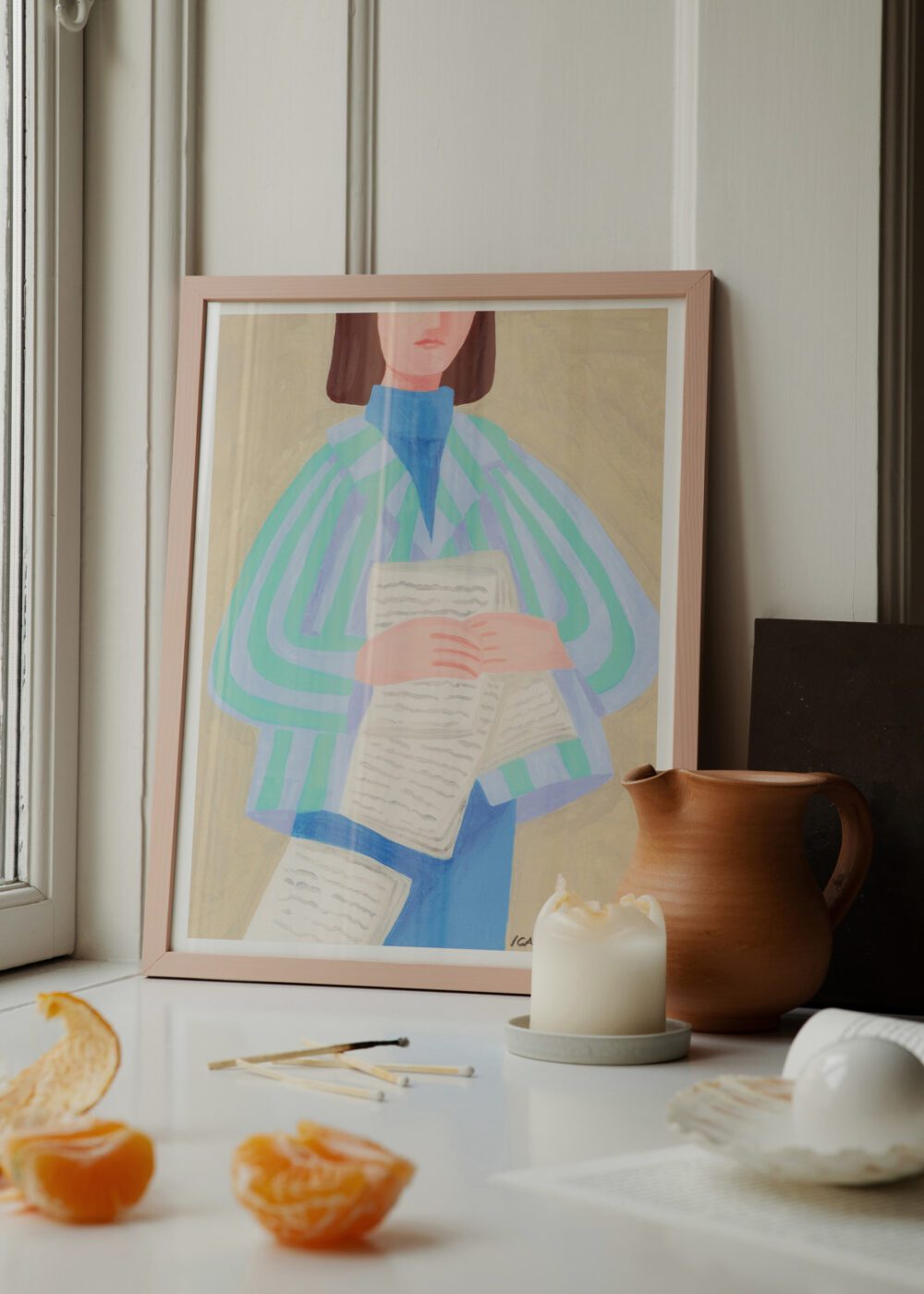 THE POSTER CLUB Poster Πόστερ Love Letters Iga Kosicka (30x40) cm Μοβ/Γαλαζοπράσινο Sustainable Paper THE POSTER CLUB