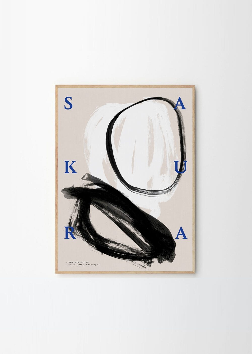 THE POSTER CLUB Poster Πόστερ, Sakura, Julia Hallström Hjort, (50x70)cm, Μπλέ/Μάυρο/Εκρού, Sustainable Paper, THE POSTER CLUB