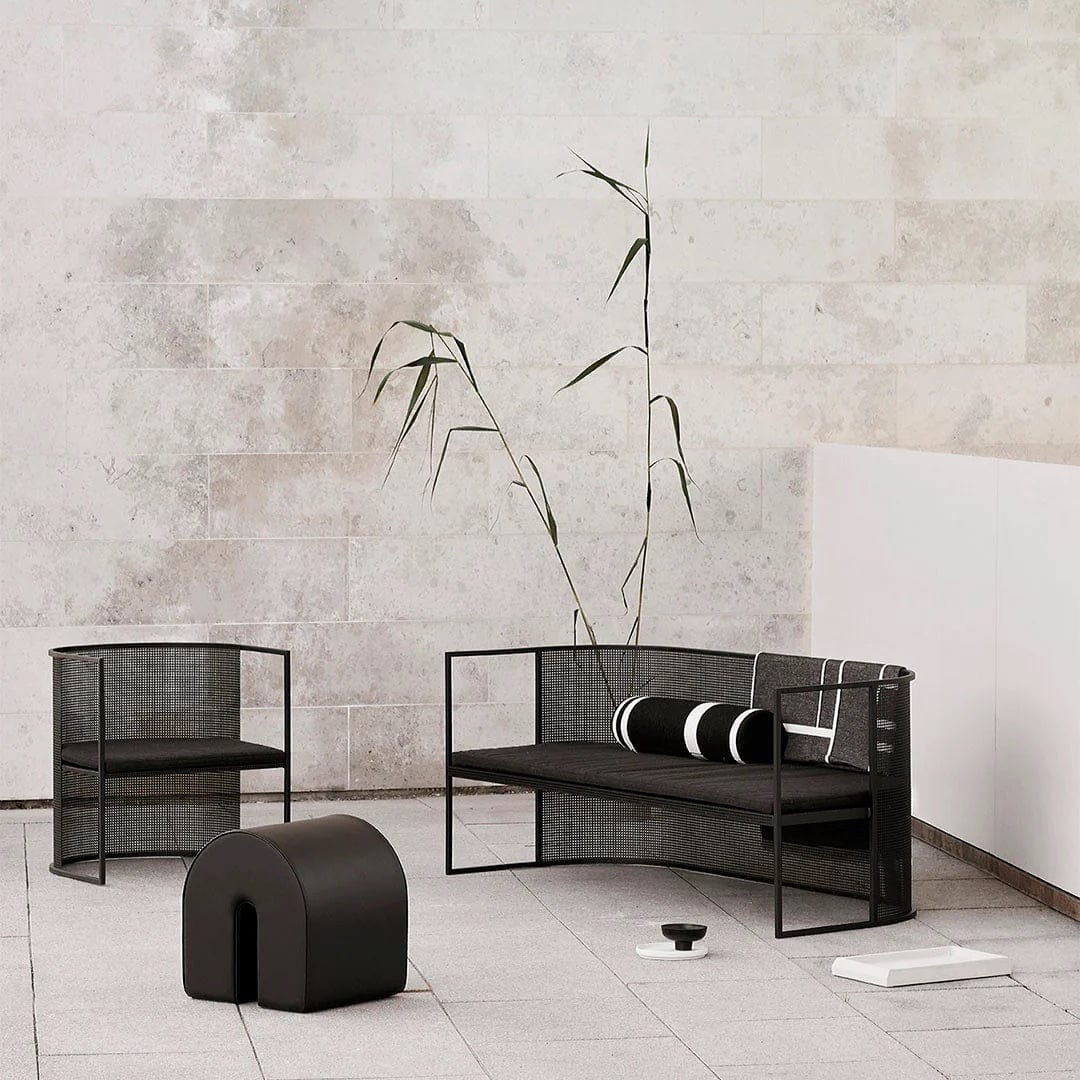 KRISTINA DAM studio Πολυθρόνα Πολυθρόνα Κήπου Bauhaus Lounge Chair Ανοξείδωτο Ατσάλι Μαύρο W64xL63xH67cm Kristina Dam Studio