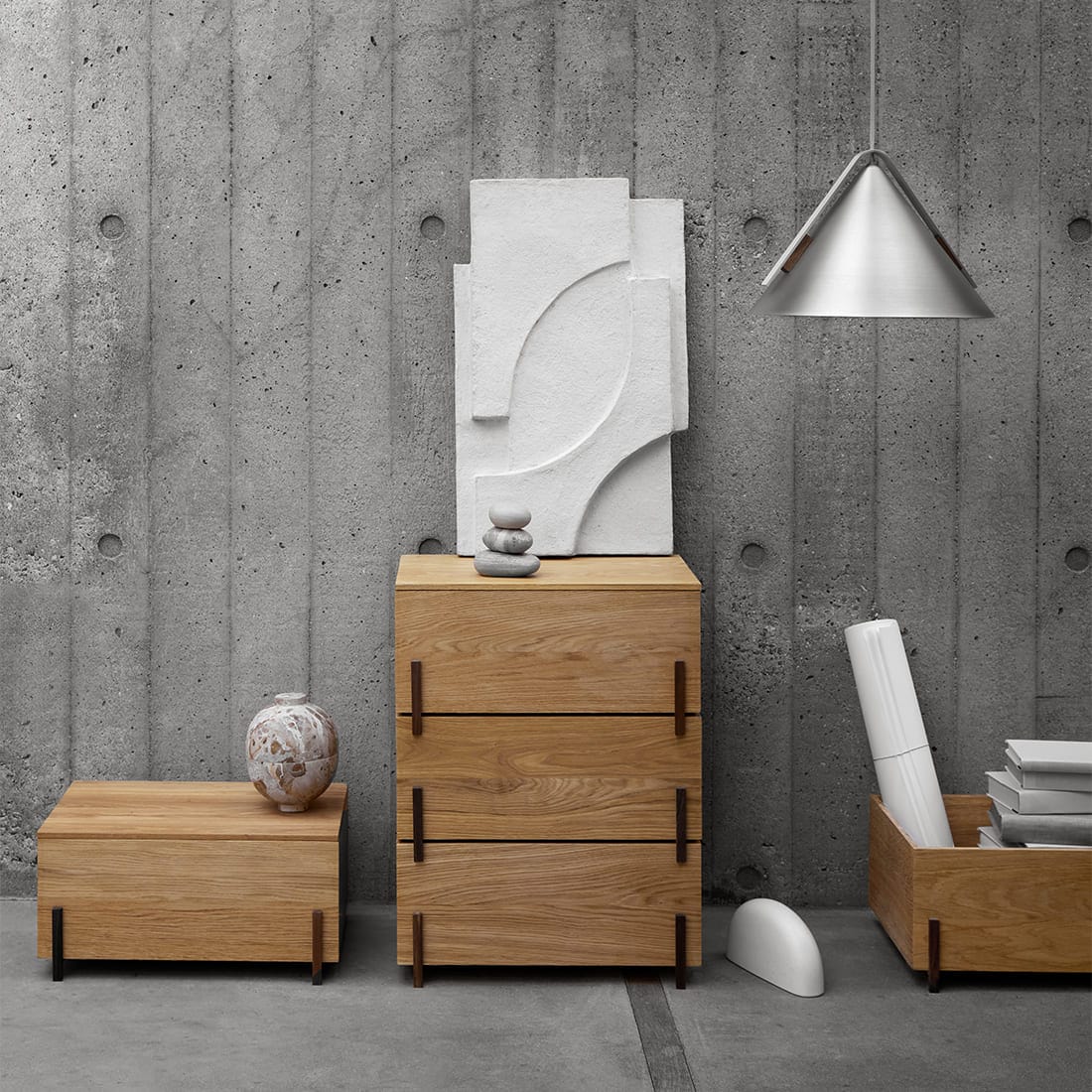 KRISTINA DAM studio Γλυπτό Γλυπτό τοίχου, Serif Relief, W42XL68XH8CM, Εκρού, Πεπιεσμένο χαρτί, KRISTINA DAM studio