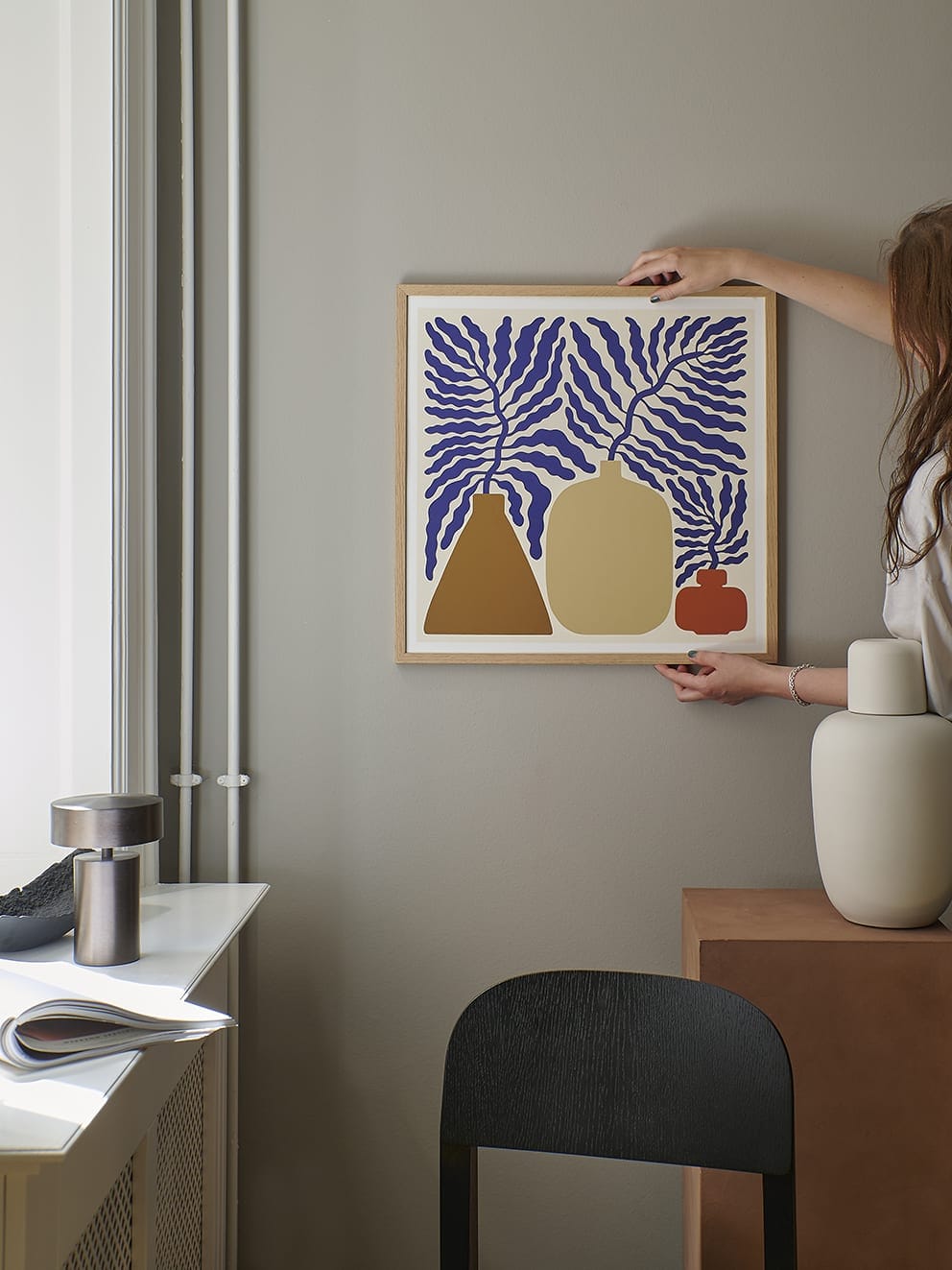 THE POSTER CLUB Poster Πόστερ, Put Me In A Vase, Linnéa Andersson, (100x100)cm, Μπλε/Καφέ , Sustainable Paper, THE POSTER CLUB