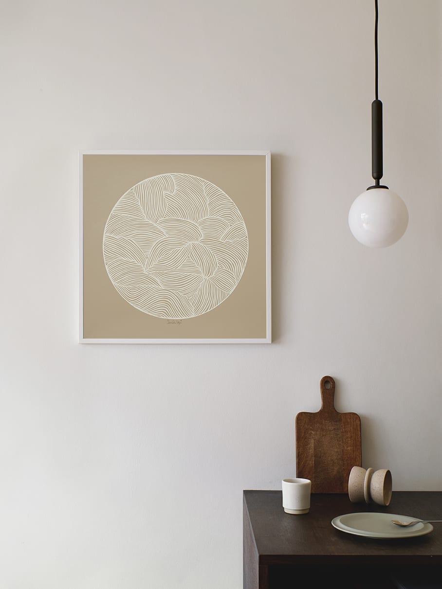 THE POSTER CLUB Poster Πόστερ, Moon No. 01, Little Detroit,  (50x50cm), Εκρού/Μπεζ, Sustainable Paper, THE POSTER CLUB