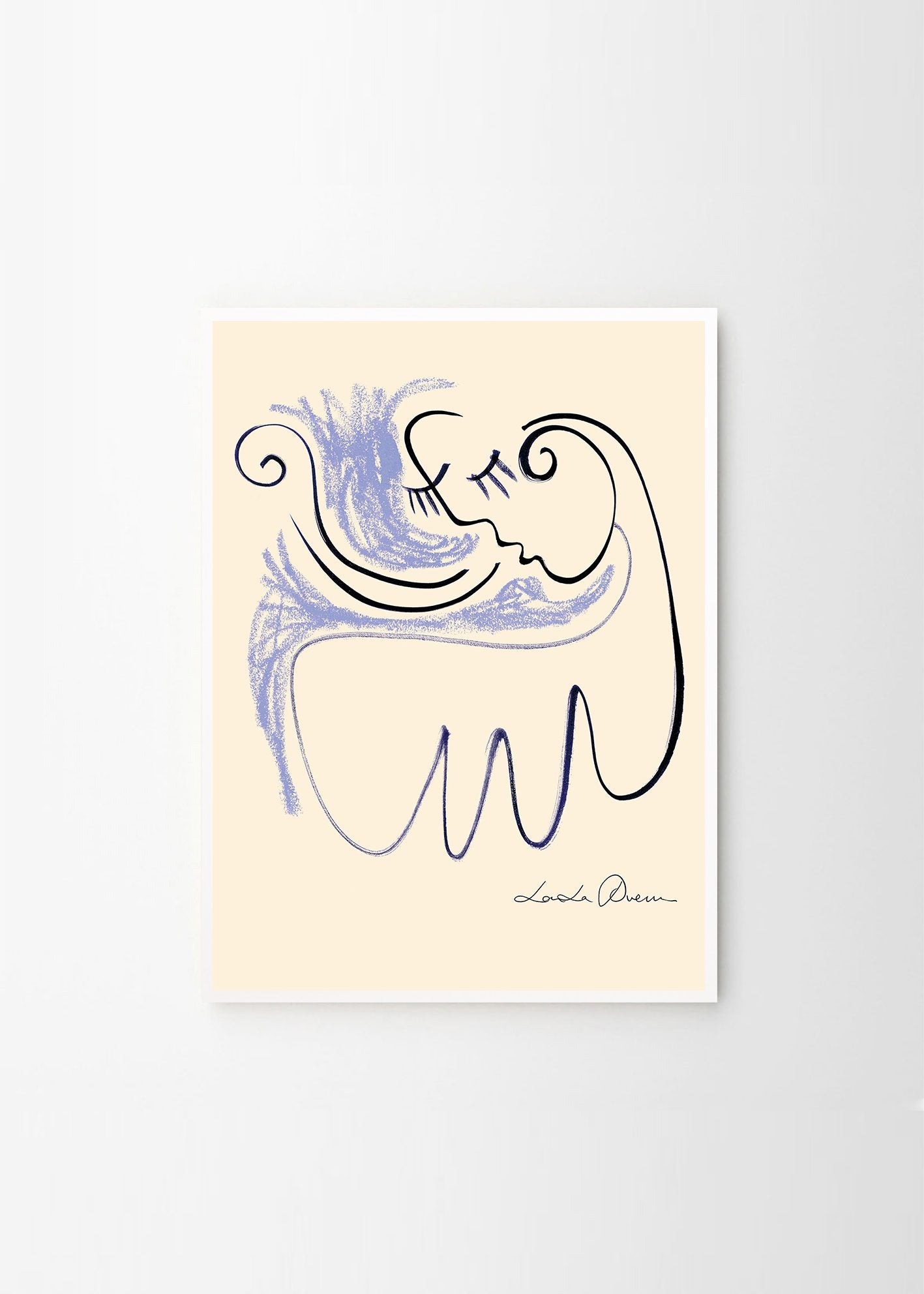 THE POSTER CLUB Poster Πόστερ, LouLou Avenue, I'll Keep you Warm (50x70) cm, Μπεζ/Γαλάζιο Sustainable Paper, THE POSTER CLUB