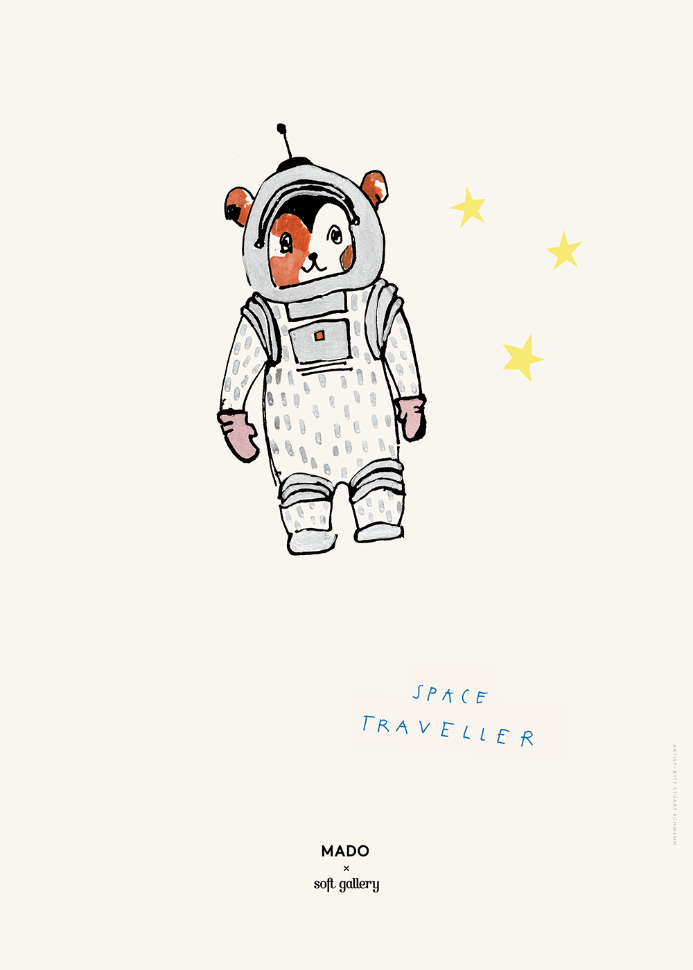 PAPER COLLECTIVE Poster Πόστερ, Space Traveller, 30Χ40, Γκρι/Καφέ, Sustainable Paper, PAPER COLLECTIVE