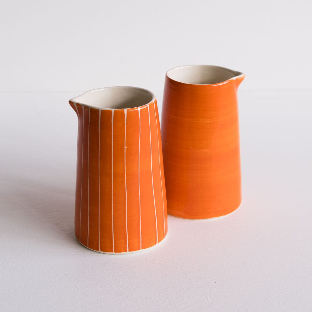 Musango Κανάτα Κανάτα Ριγέ Mini Πορτοκαλί h12 cm Musango