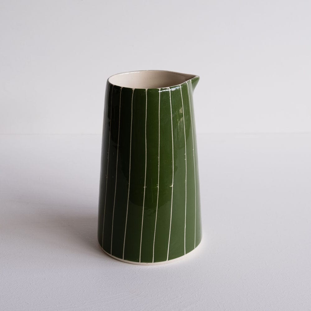 Musango Κανάτα Κανάτα Ριγέ Large Πράσινο h19 cm Musango