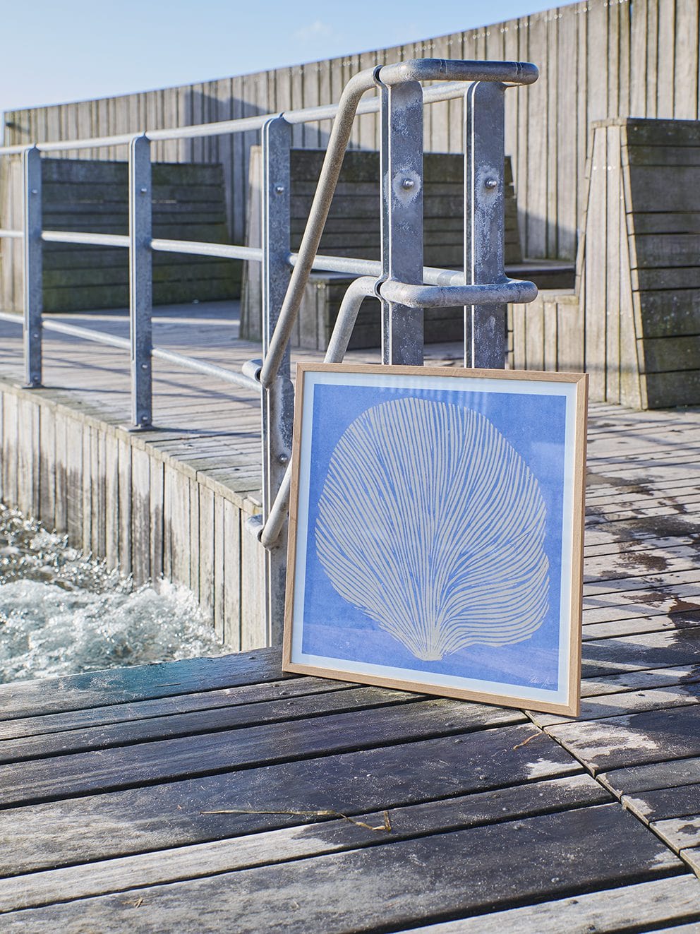 THE POSTER CLUB Poster Πόστερ, Sea Lavender, Rebecca Hein, (50x50)cm, Μπλέ/Μπέζ, Sustainable Paper, THE POSTER CLUB