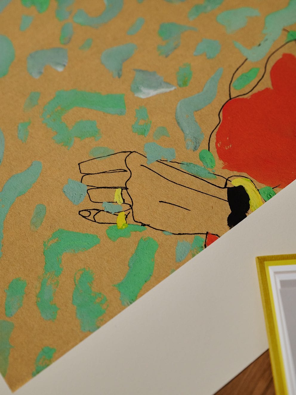 THE POSTER CLUB Poster Πόστερ, Green Dress, Rosie McGuinness, (40x50) cm, Πορτοκαλί/Πράσινο, Sustainable Paper,THE POSTER CLUB