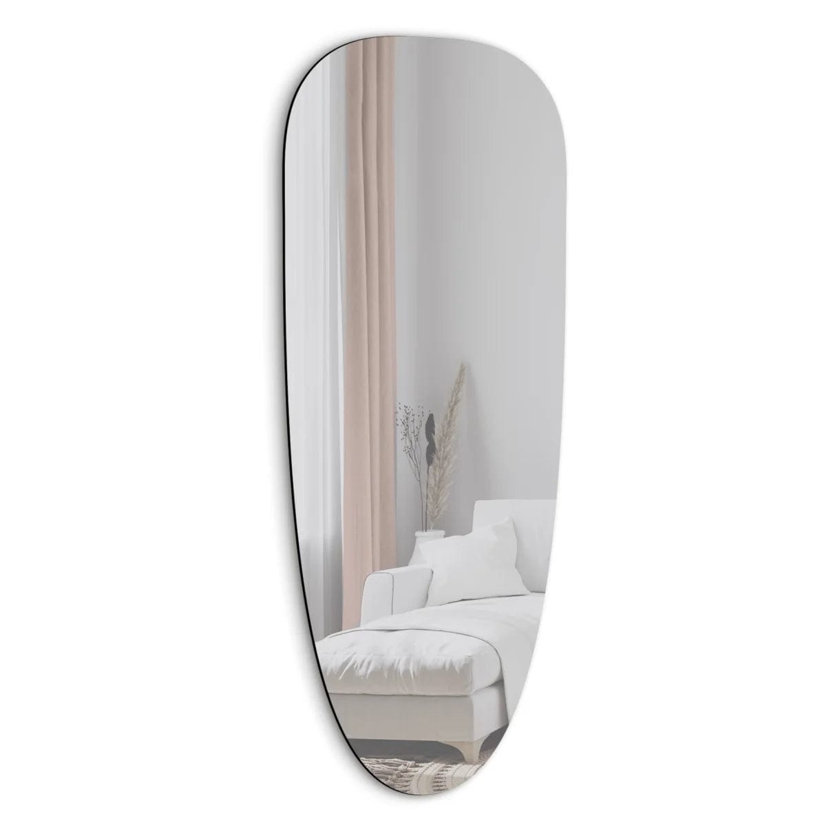 INCADO Καθρέφτης Καθρέφτης Τοίχου Γυαλί Οβάλ 55x140cm Διάφανος Clear INCADO