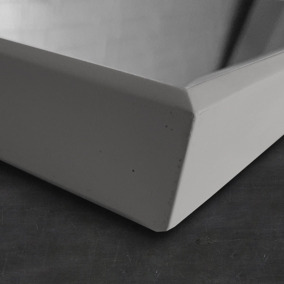 Καθρέφτης Τοίχου Liv - Γυαλί Τετράγωνος Ανθρακί Πλαίσιο Τσιμέντο 70 x 70 cm INCADO