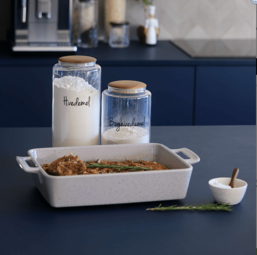 Broste Copenhagen Σκεύος Κουζίνας HASLE' Πυρίμαχο σκεύος Stoneware Light Γκρι Γρανίτης 37x21,5 cm Broste Copenhagen