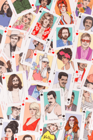 Hintsdeco Books Επιτραπέζιο Παιχνίδι Τράπουλα MUSIC playing Cards Πολύχρωμο 6.7x1.9x9.2 cm Hintsdeco