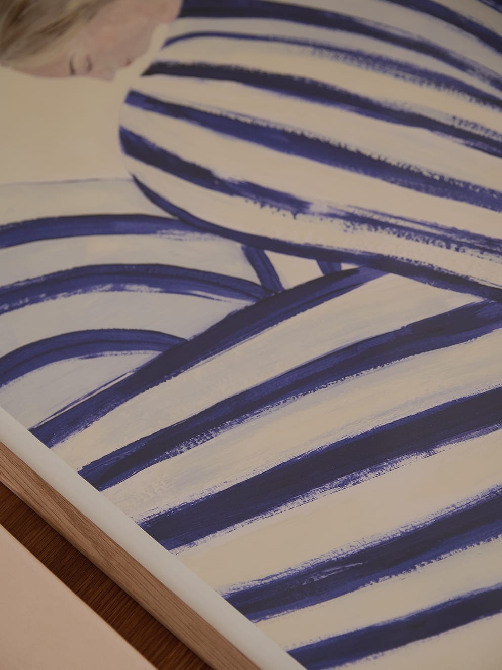 THE POSTER CLUB Poster Πόστερ, Blue Stripe At Concorde, Sofia Lind, (70x100 cm), Εκρού/Μπλέ, Sustainable Paper, THE POSTER CLUB