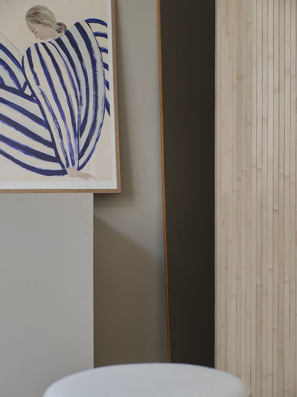 THE POSTER CLUB Poster Πόστερ, Blue Stripe At Concorde, Sofia Lind, (70x100 cm), Εκρού/Μπλέ, Sustainable Paper, THE POSTER CLUB