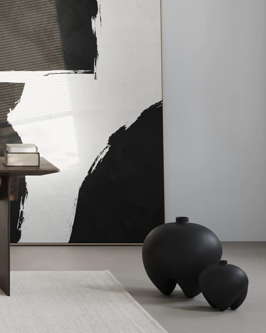 101 COPENHAGEN Βάζο Βάζο, Sumo Mini, Καφέ/Μαύρο, Κεραμικό, H26xW26xL26,5 cm 101 Copenhagen