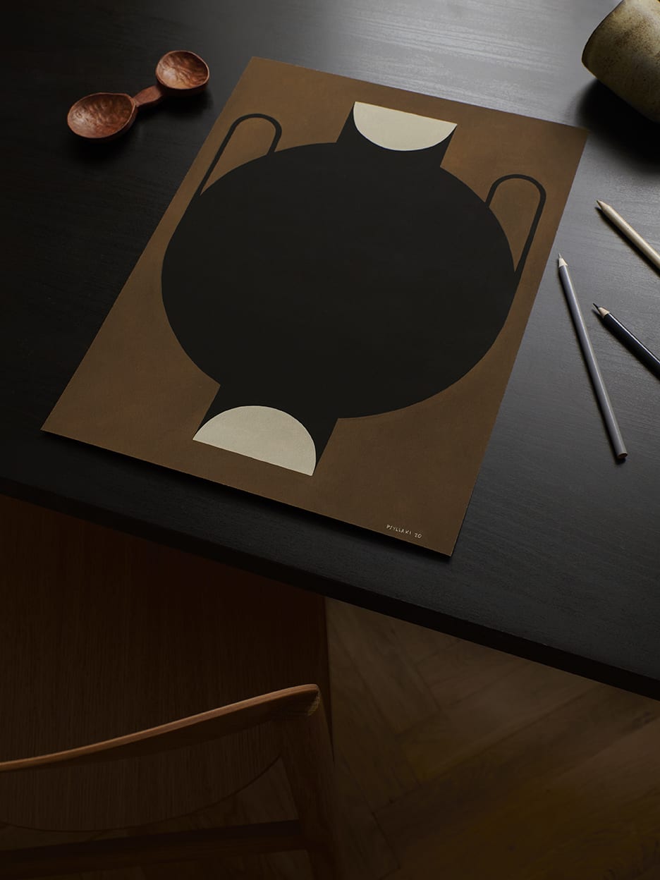 THE POSTER CLUB Poster Silhouette of a Vase 11 Studio Paradissi Πόστερ (50x70cm) Μαύρο Paper THE POSTER CLUB