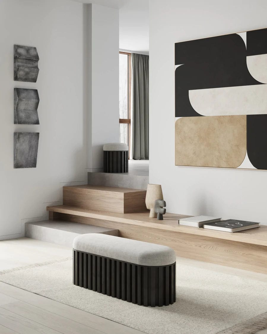 101 COPENHAGEN Γλυπτό Διακοσμητικό Τοίχου Triangle Mini Γκρι Σκυρόδεμα H52 cm x W10 cm x L37,5 cm 101 COPENHAGEN