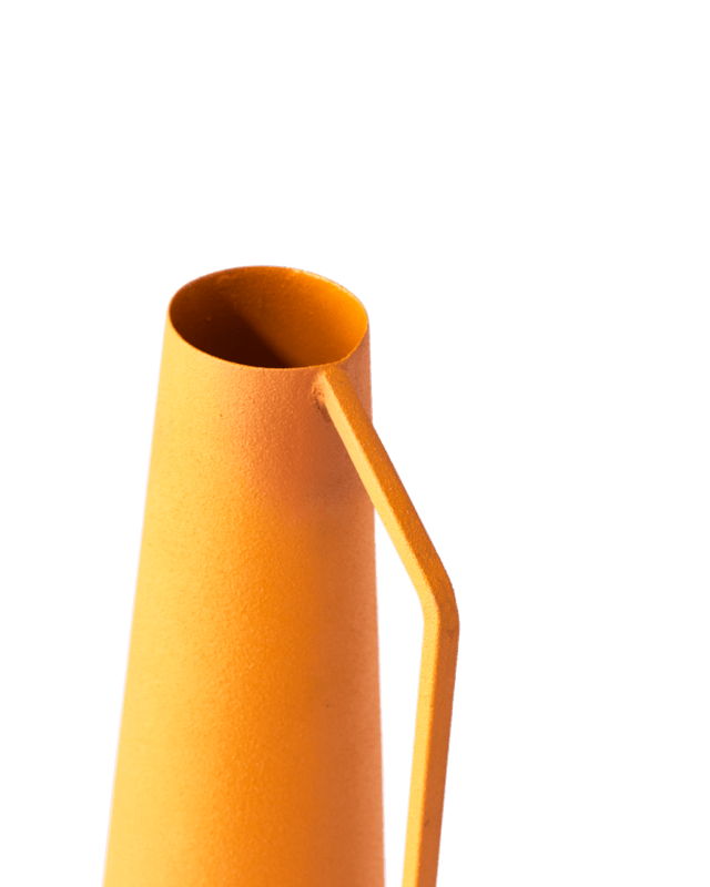 Βάζα Roman Sunset Πορτοκαλί Μεταλλικό Ματ L11,5 x W11,5 x H52cm POLSPOTTEN