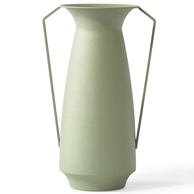 Βάζo Roman Green Μεταλλικό Παστέλ Πράσινο L25 x W17,5 x H42cm POLSPOTTEN