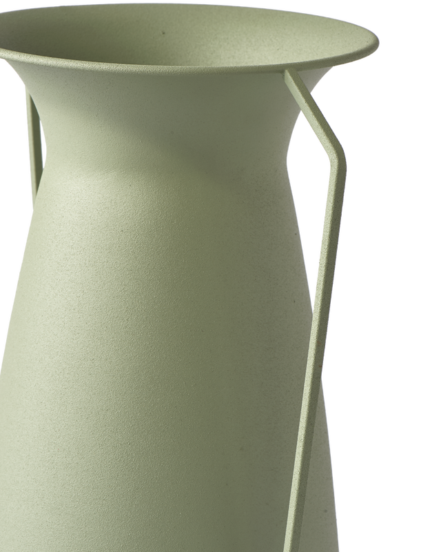 Βάζo Roman Green Μεταλλικό Παστέλ Πράσινο L25 x W17,5 x H42cm POLSPOTTEN