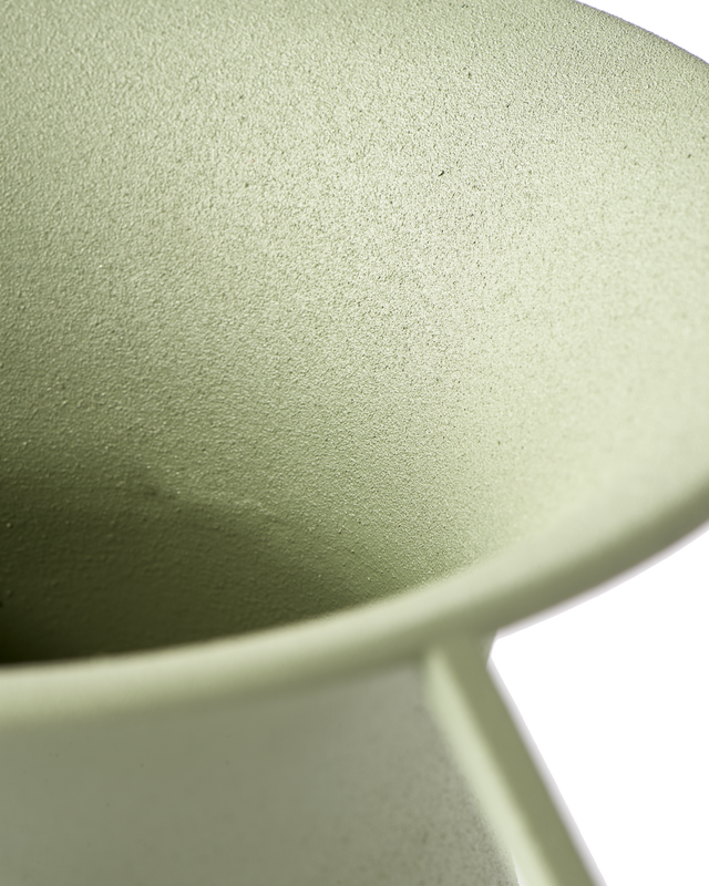Βάζo Roman Green Μεταλλικό Παστέλ Πράσινο L25 x W17,5 x H42cm POLSPOTTEN