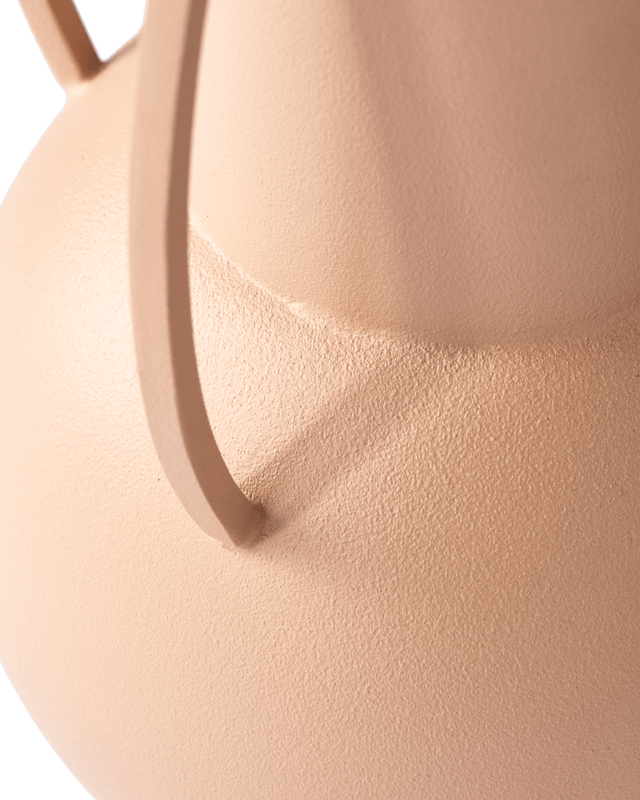 Βάζο Roman Μπεζ Μεταλλικό Ματ L17xW17xH34,5cm POLSPOTTEN