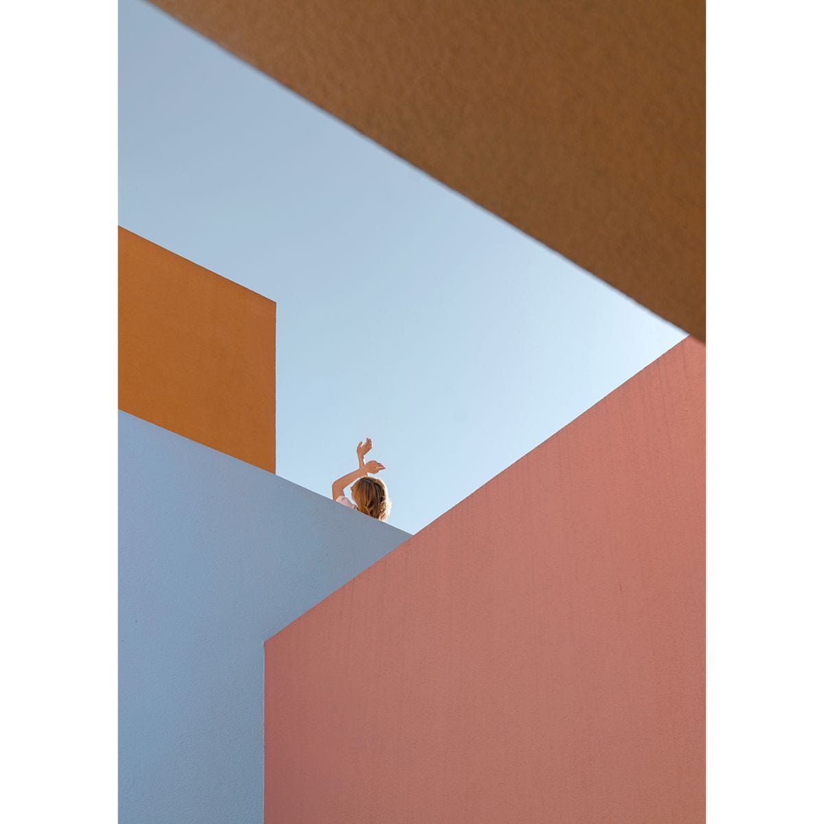 PAPER COLLECTIVE Poster Πόστερ, Angular Afternoon, 30x40, Καφέ/Γαλάζιο, Sustainable Paper, PAPER COLLECTIVE