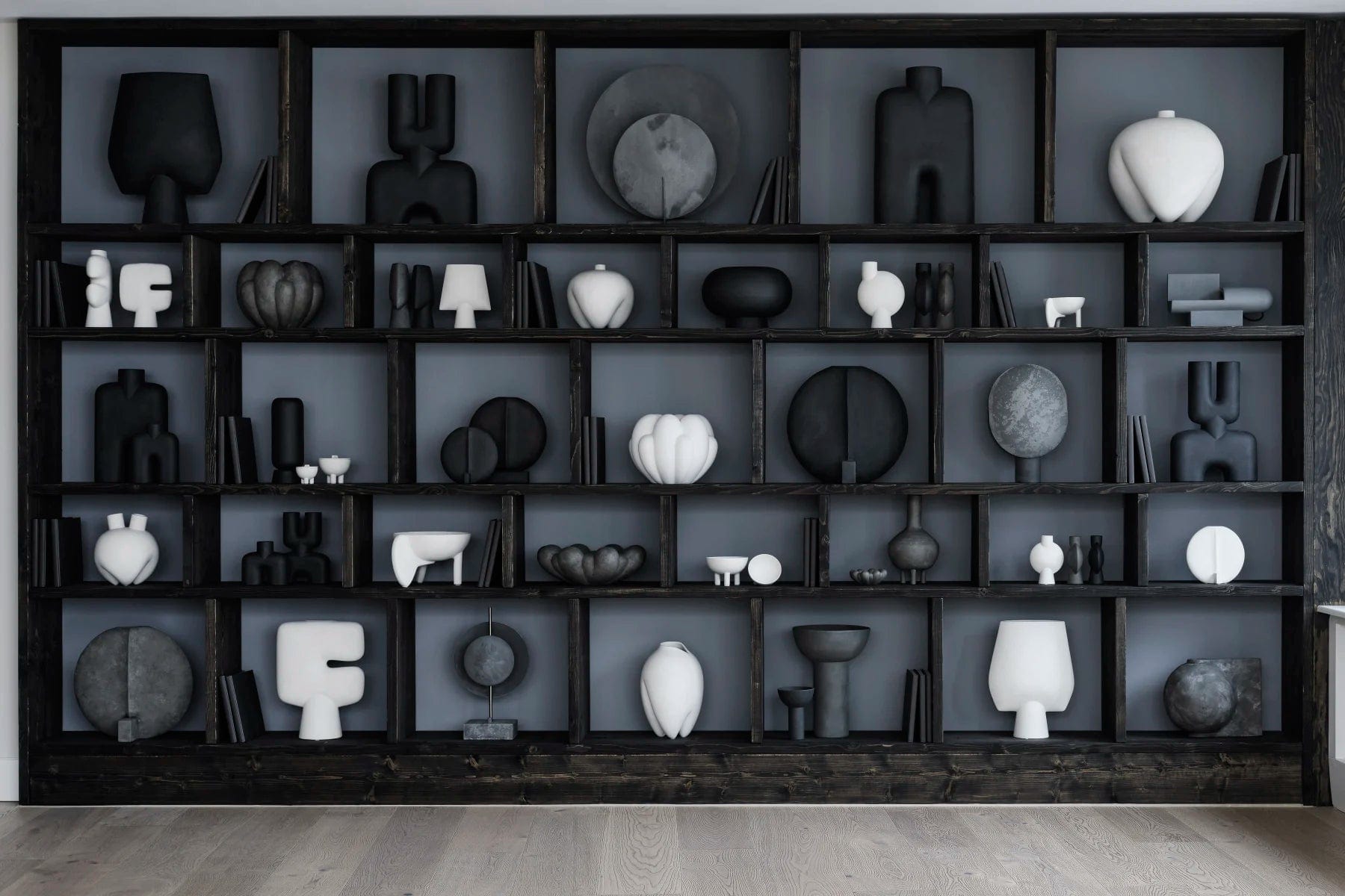 101 COPENHAGEN Διακοσμητική Πιατέλα Πιατέλα, Bloom, Big, Γκρι, Κεραμική, 16x44cm, 101 COPENHAGEN