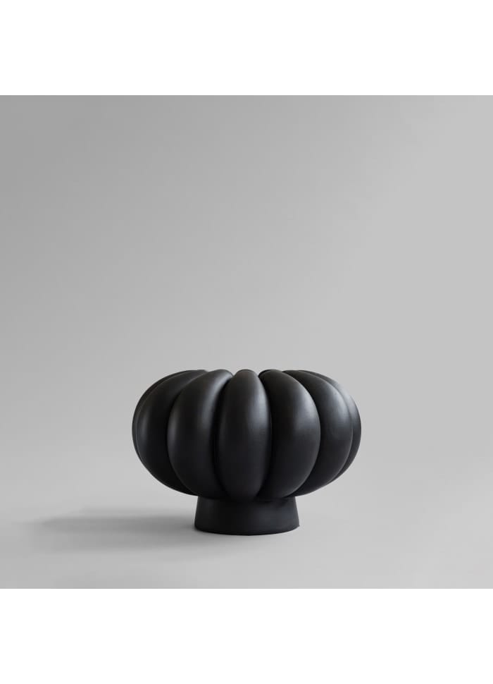 101 COPENHAGEN ΒΑΖΟ Διακοσμητικό Βάζο Kabin lamella Κεραμικό Μαύρο, Η23,5x35cm 101 COPENHAGEN