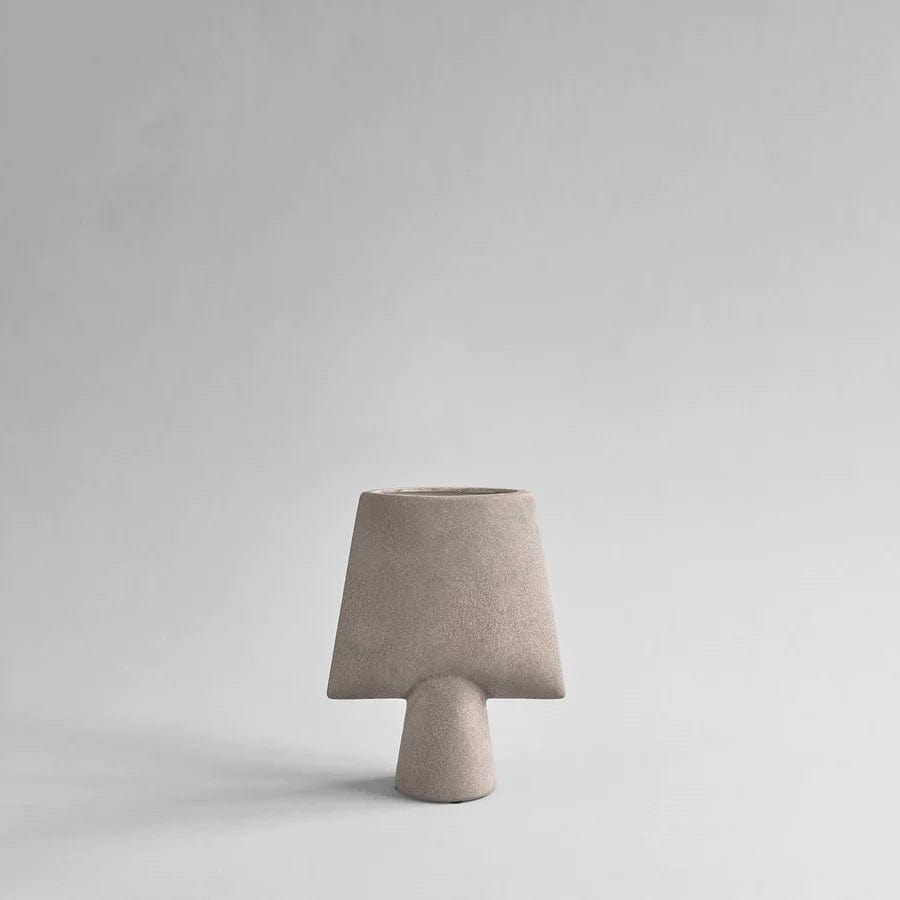 101 COPENHAGEN Βάζο Βάζο, Sphere Square, Mini, Taupe, Κεραμικό, 25x9x20cm, 101 COPENHAGEN