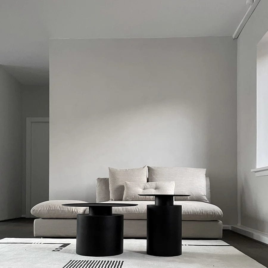101 COPENHAGEN Coffee Table Τραπέζι Pillar Tall Μαύρο Plated Metal H50x45Ø 101 COPENHAGEN