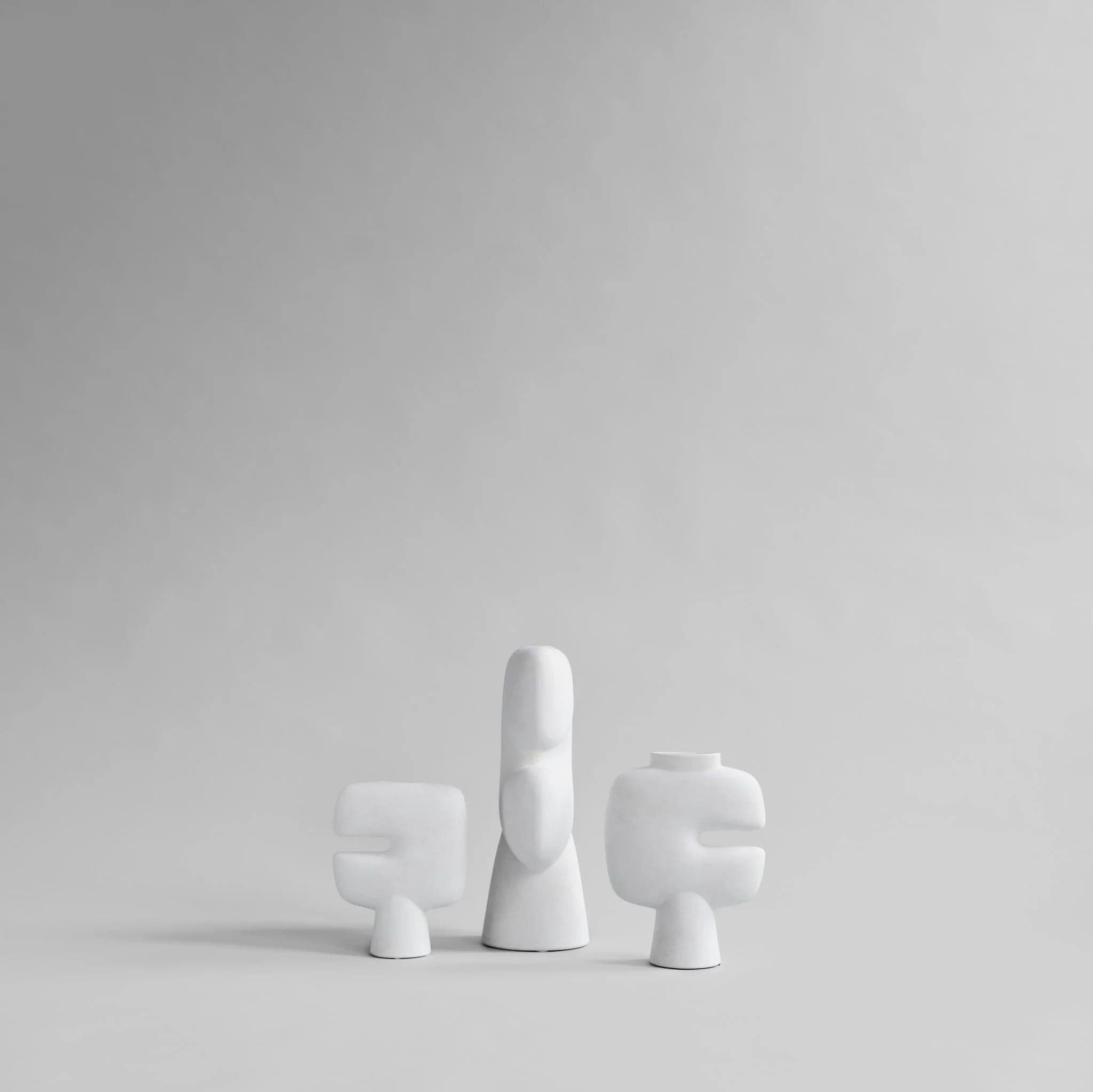 101 COPENHAGEN Βάζο Βάζο, Tribal, Mini, Άσπρο, Κεραμικό, 25x8x20cm, 101 COPENHAGEN