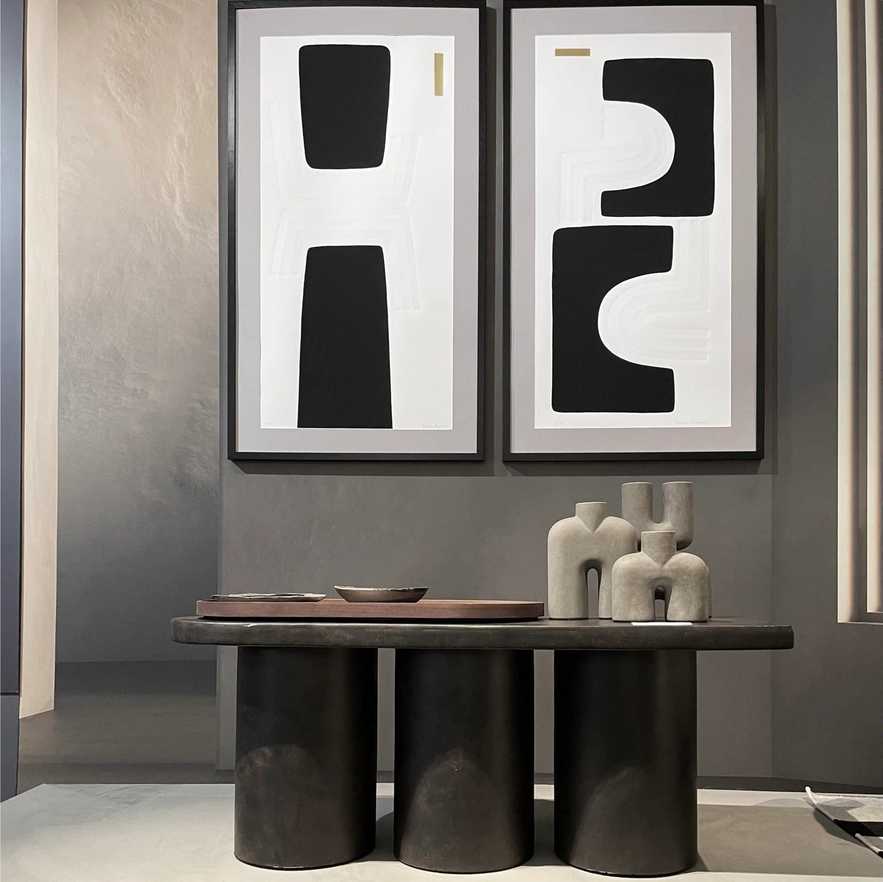 101 COPENHAGEN Πάγκος Πάγκος Big Foot Καφέ Ινώδες Σκυρόδεμα L120xW40xH45 cm 101 COPENHAGEN