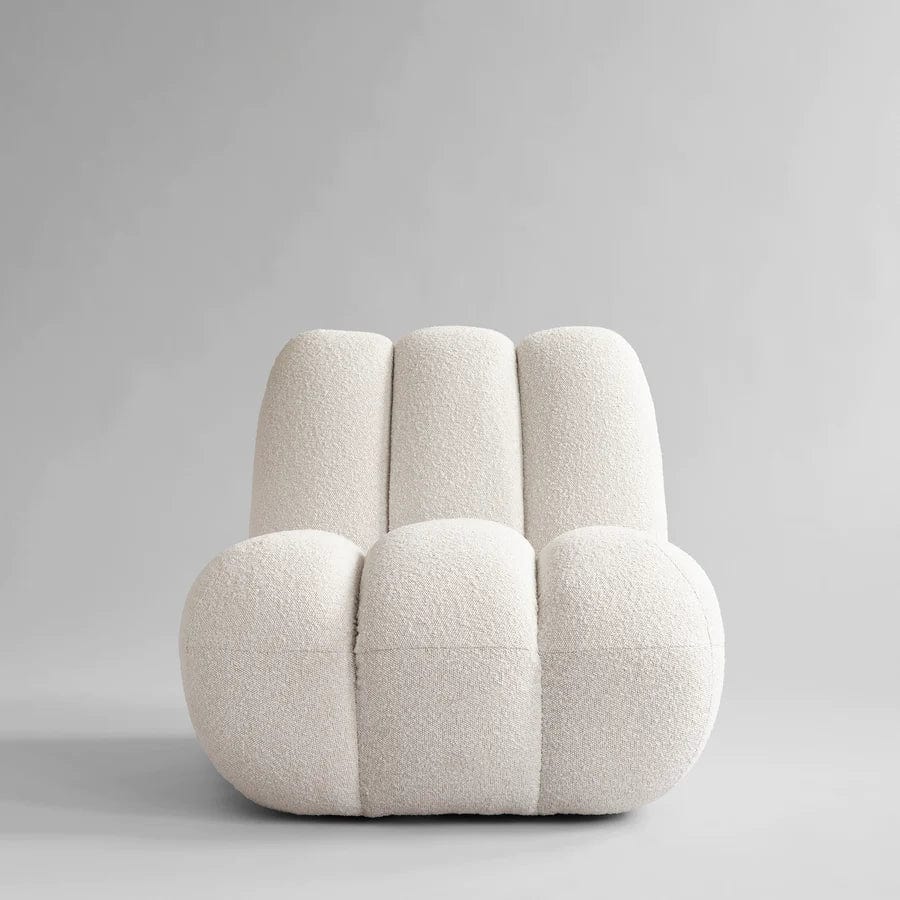 101 COPENHAGEN Πολυθρόνα Πολυθρόνα Toe Chair Λευκή Μπουκλέ/Σανέλ (Bouclé) L70xW80xH72 cm 101 COPENHAGEN