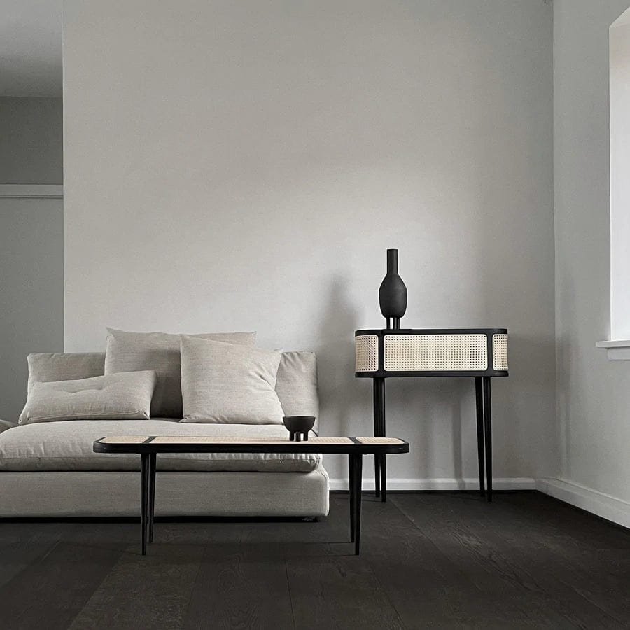 101 COPENHAGEN Βάζο Duck Slim Κεραμικό Διασκομητικό Βάζο Καφέ/Μαύρο, H43cmØ15cm 101 COPENHAGEN