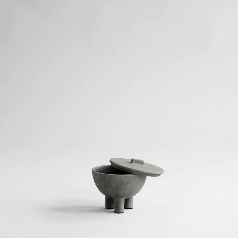 101 COPENHAGEN Διακοσμητικo Μπολ Duck Jar, Medio Κεραμικό Διακοσμητικό Δοχείο με Καπάκι Σκούρο Γκρι 10x12x12cm,101 COPENHAGEN