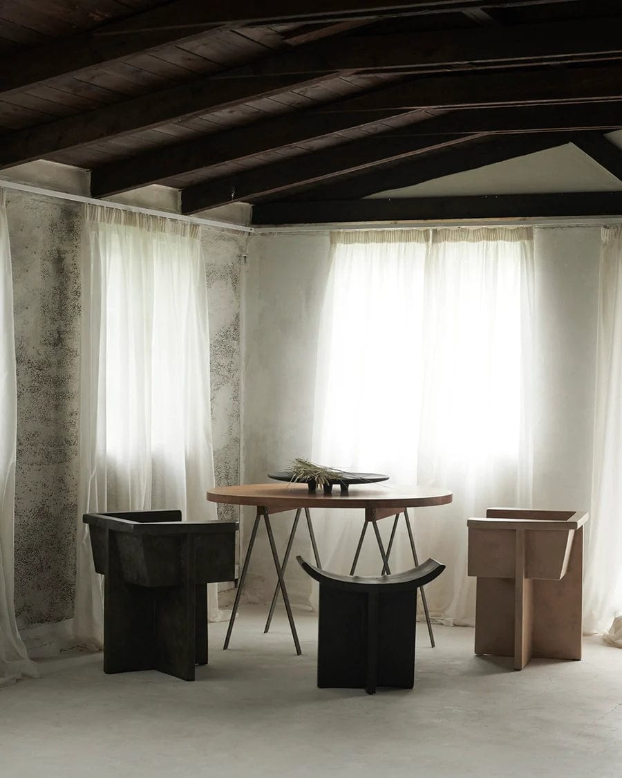 101 COPENHAGEN Σκαμπό Σκαμπό Brutus Σκούρο Καφέ-Μαύρο Σκυρόδεμα Από Ίνες L60xW25xH50 101 COPENHAGEN